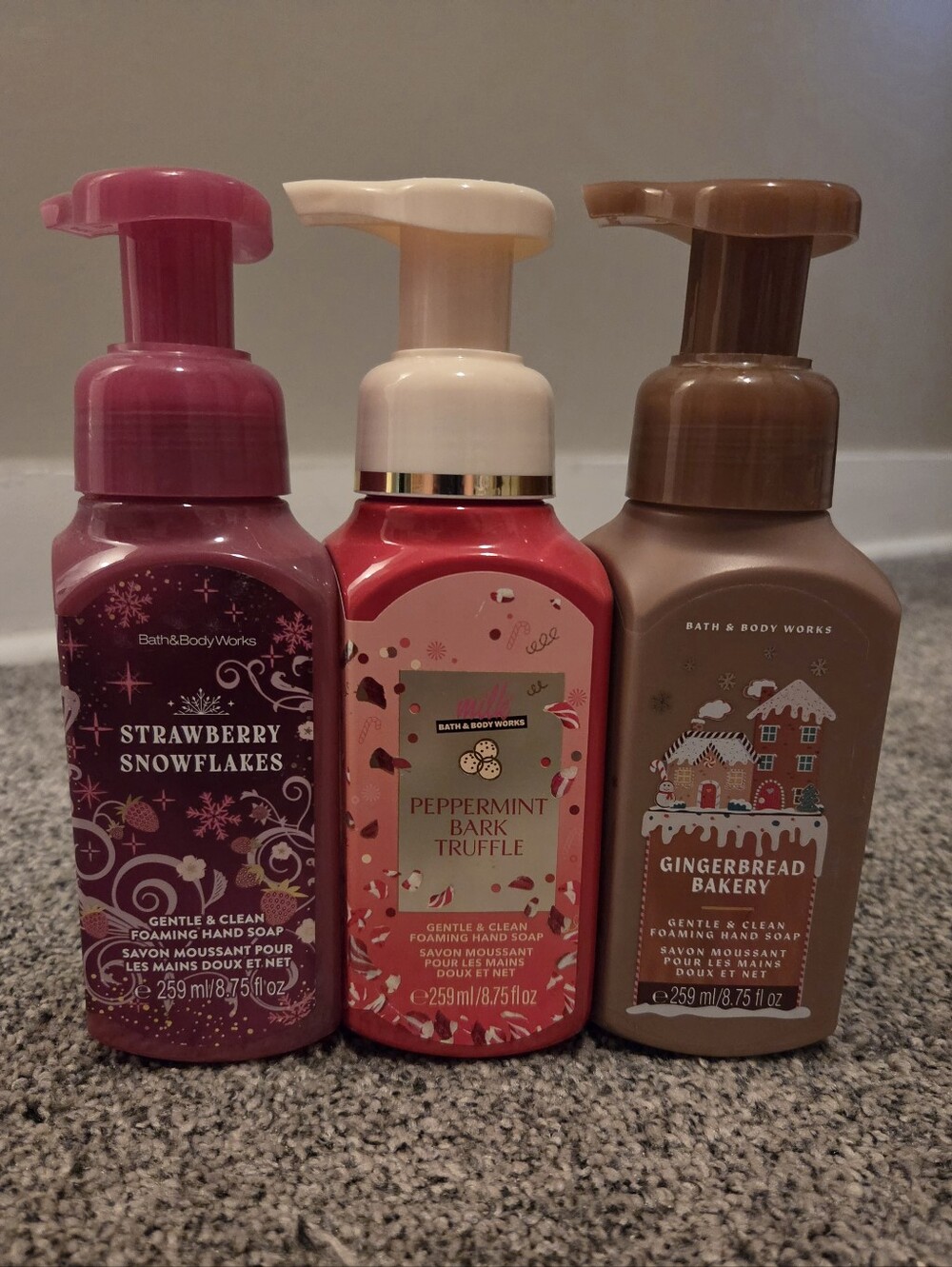 Bath & Body Works Holiday Foaming Hand Soap Trio Lot Of 3